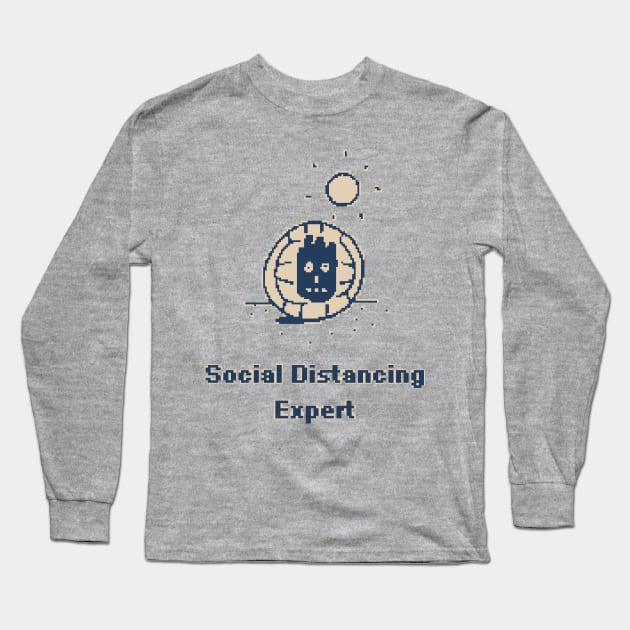 Social Distancing Expert - 1bit Pixel Art Long Sleeve T-Shirt by pxlboy